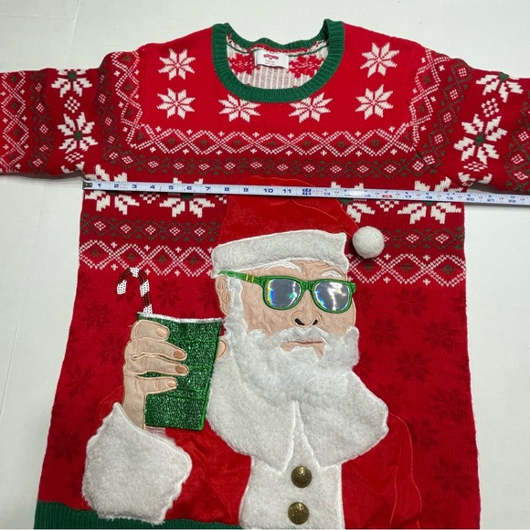 Holiday Time Santa Sweater. Men’s size Medium (38-40). Pre-owned. Cup pocket. - Picture 10 of 12